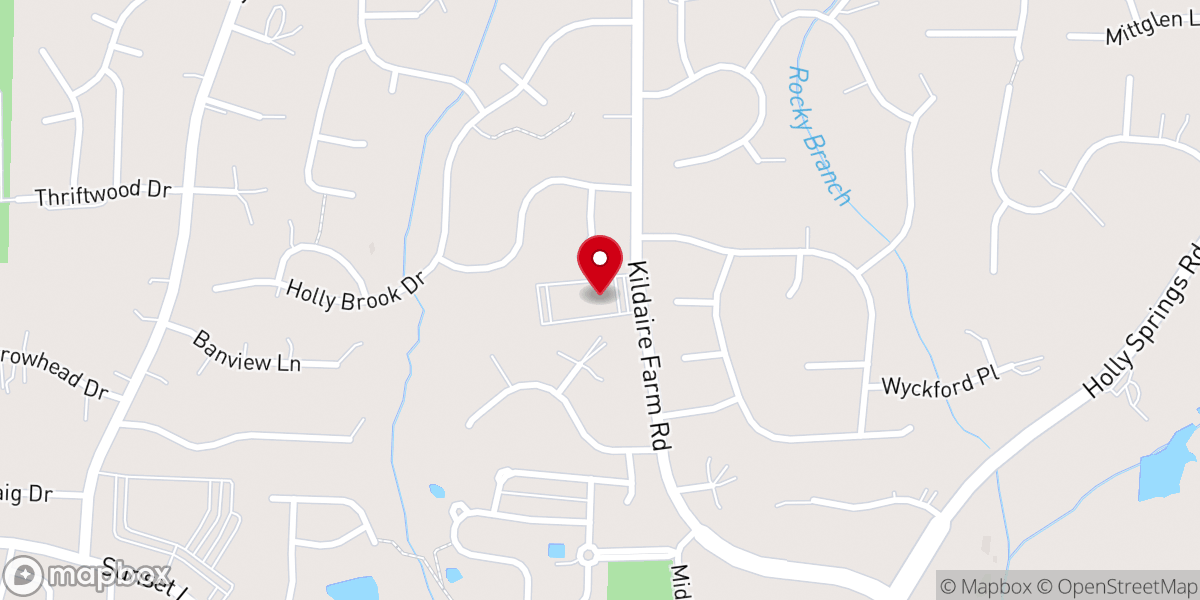Map showing location of Triangle Community Church