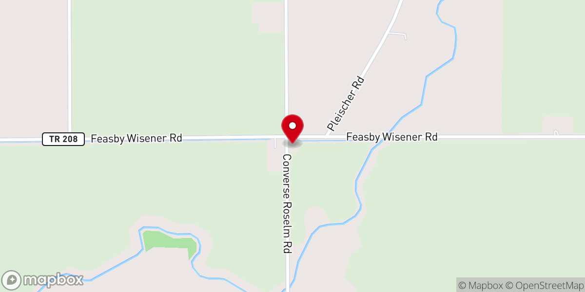 Map showing location of Zion Christian Union Church