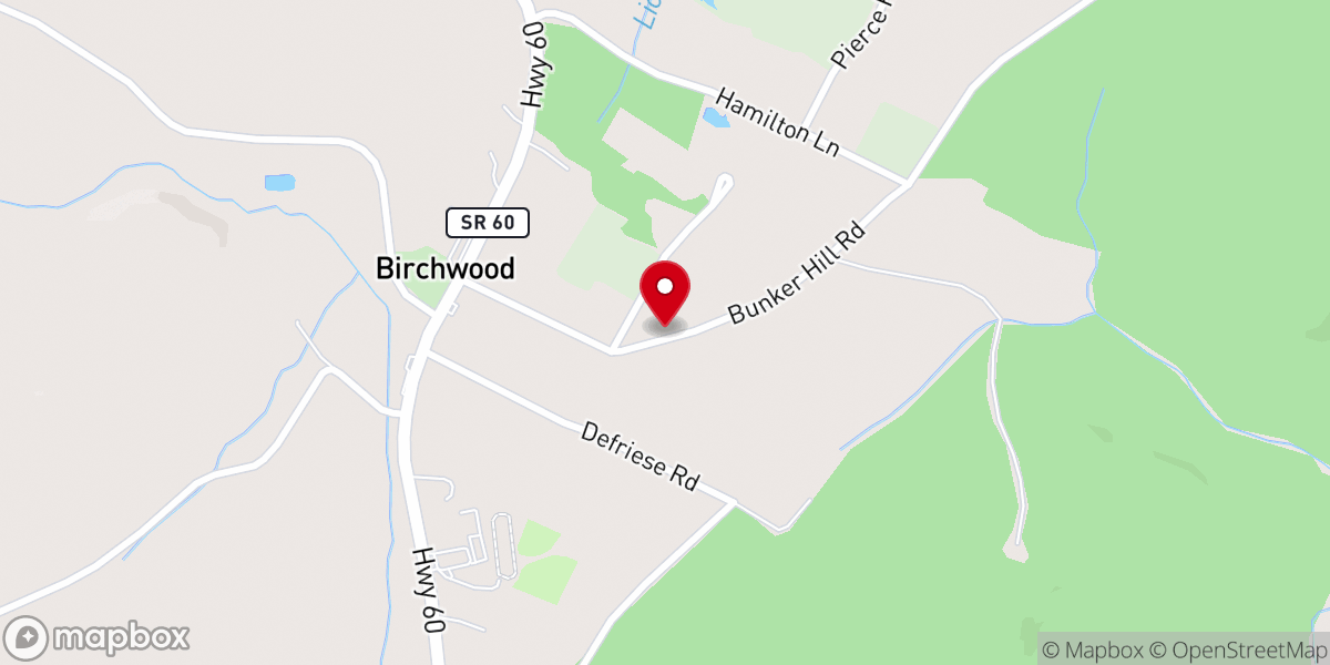 Map showing location of Birchwood Church Of God