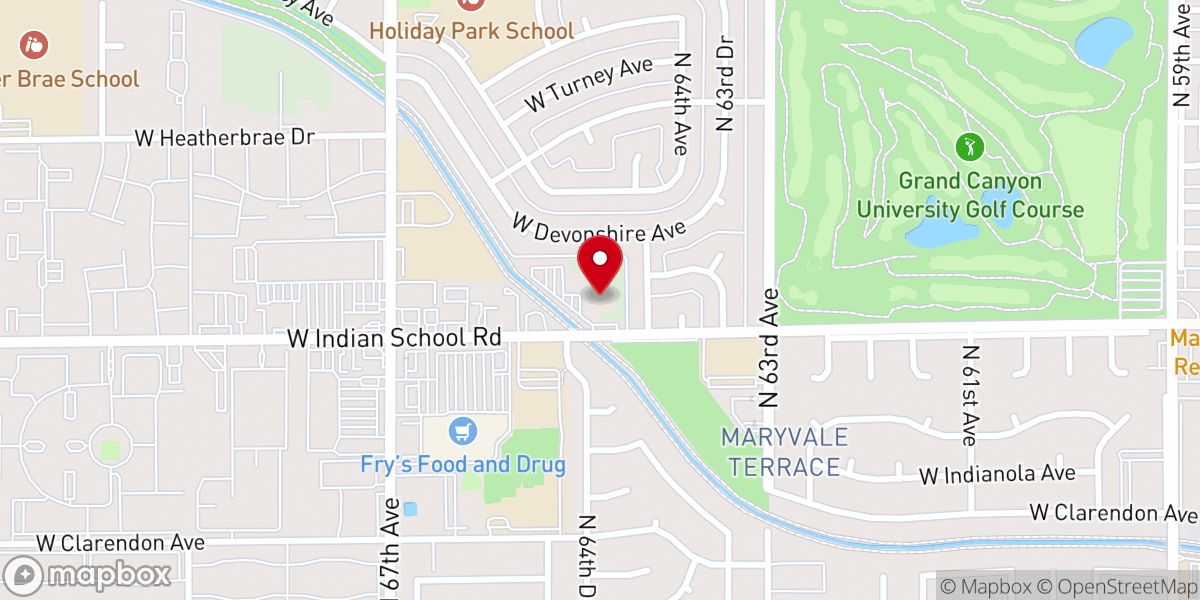 Map showing location of Arizona Korean Presbyterian Church