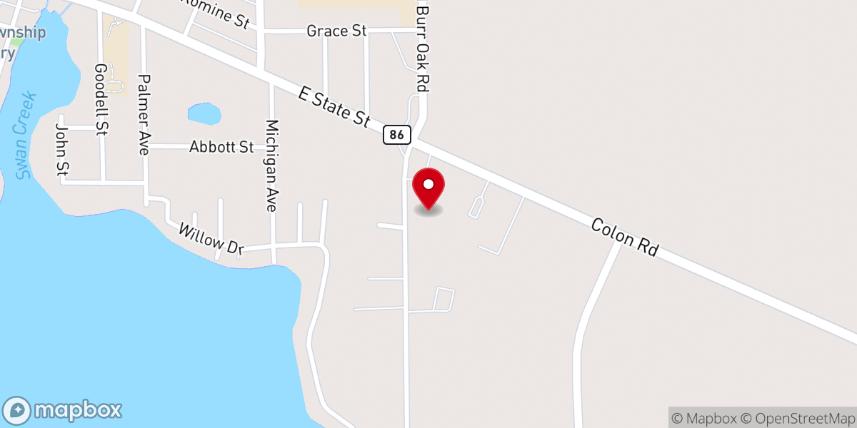 Map showing location of St Paul's Lutheran Church