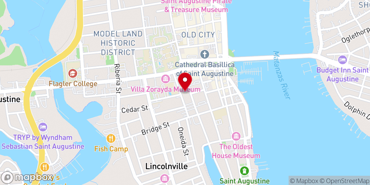 Map showing location of Amore Wedding Chapel