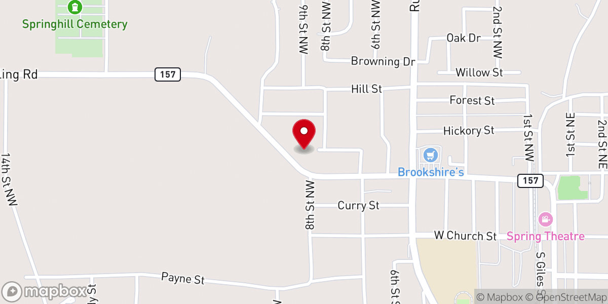 Map showing location of Open Door Fellowship Church