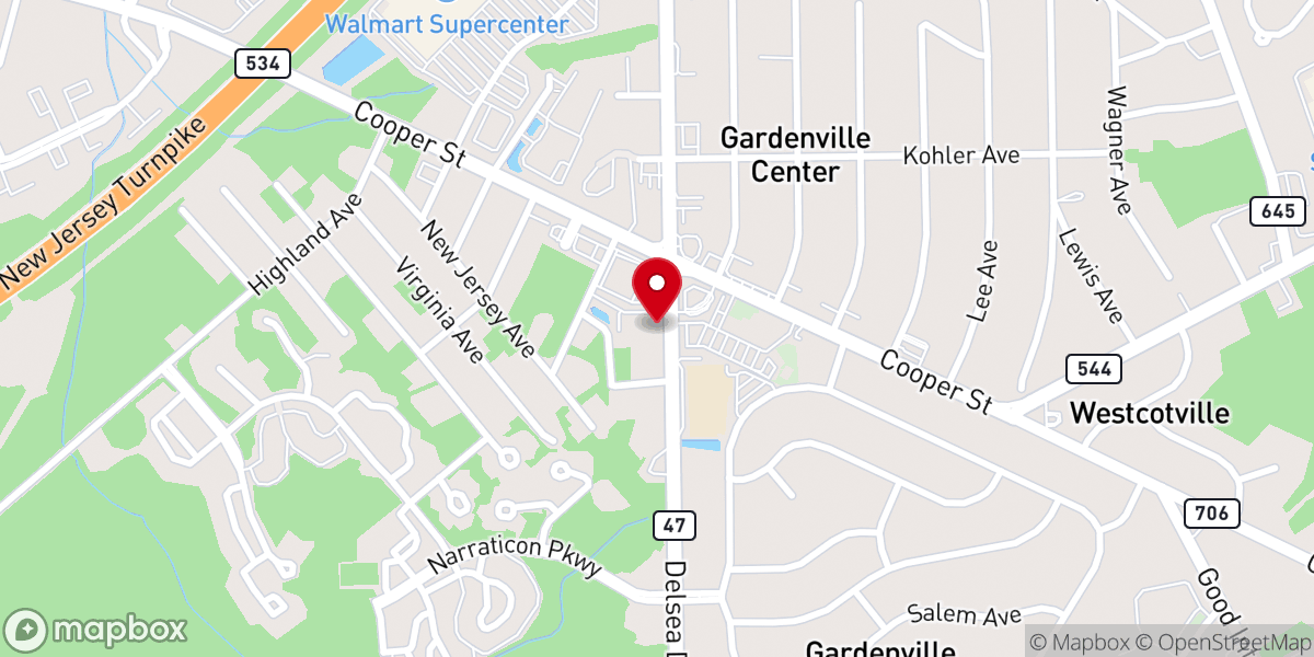 Map showing location of Calvary Bible Church