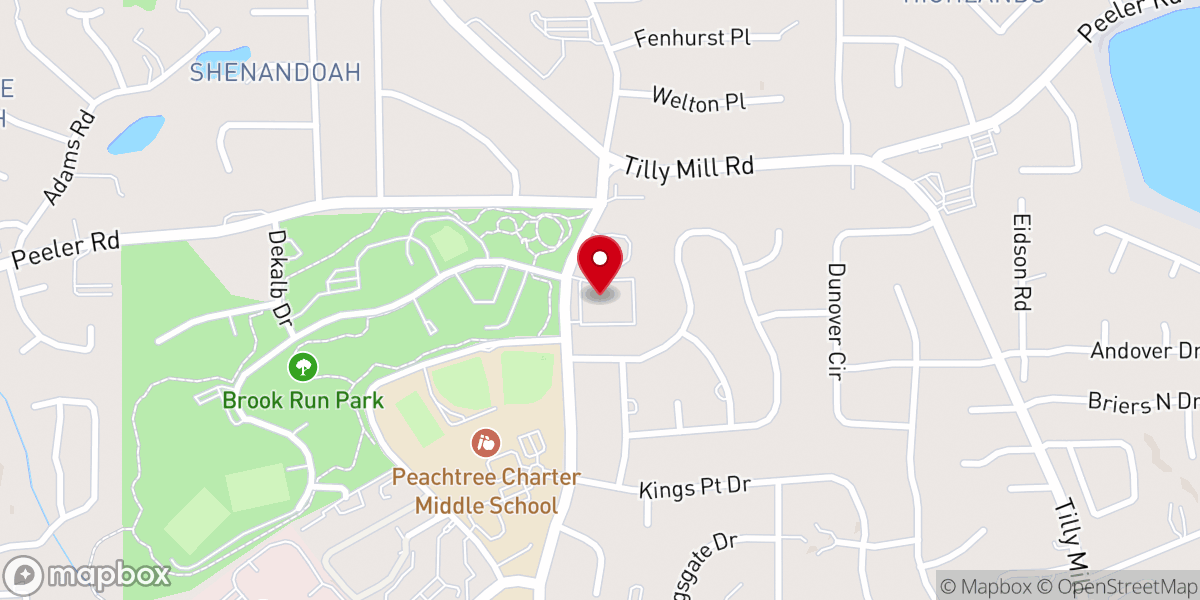 Map showing location of St. Patrick's Episcopal Church