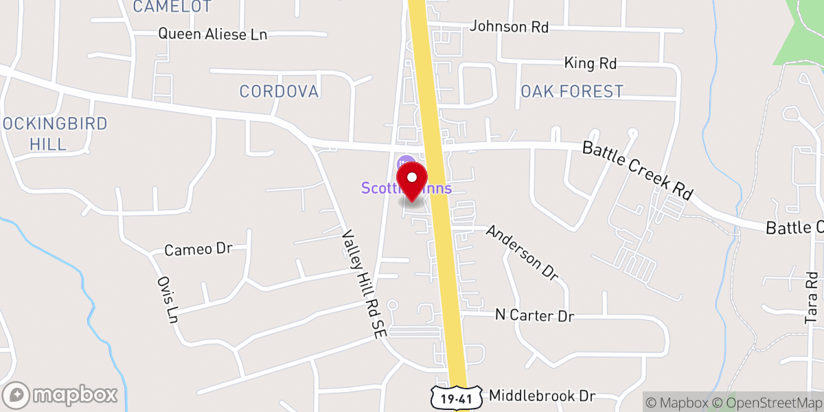 Map showing location of Covenant Ministries of Restoration