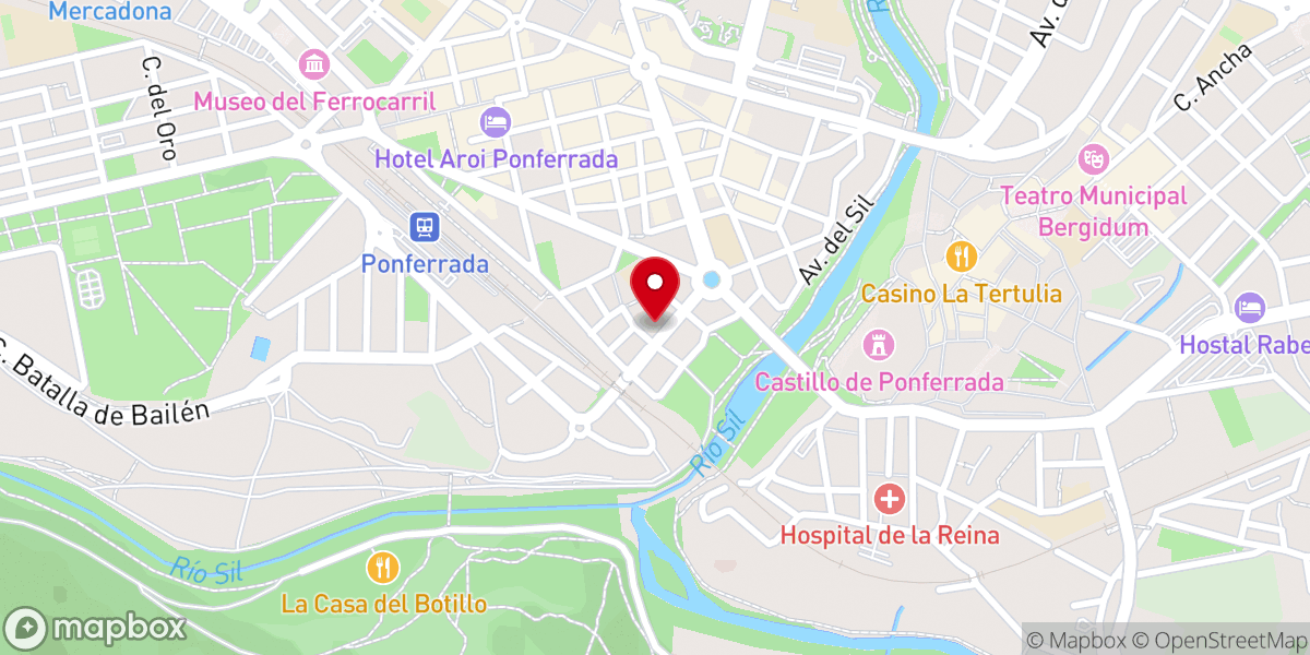 Map showing location of El Templo de Odín Gym