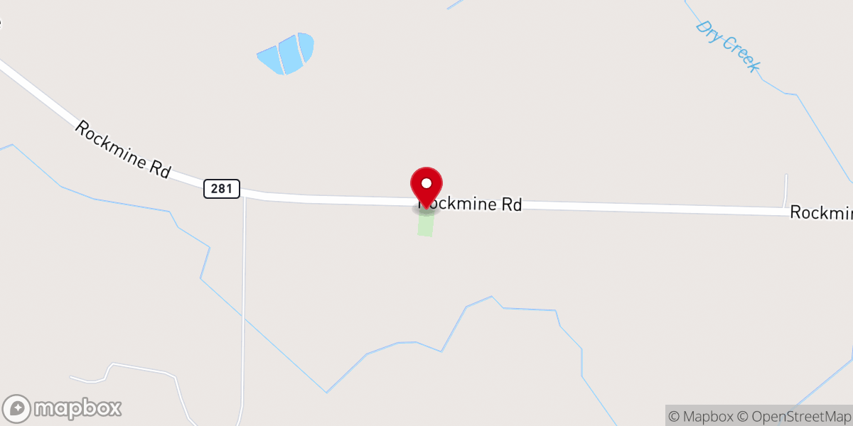 Map showing location of Rosinvick Missionary Baptist Church