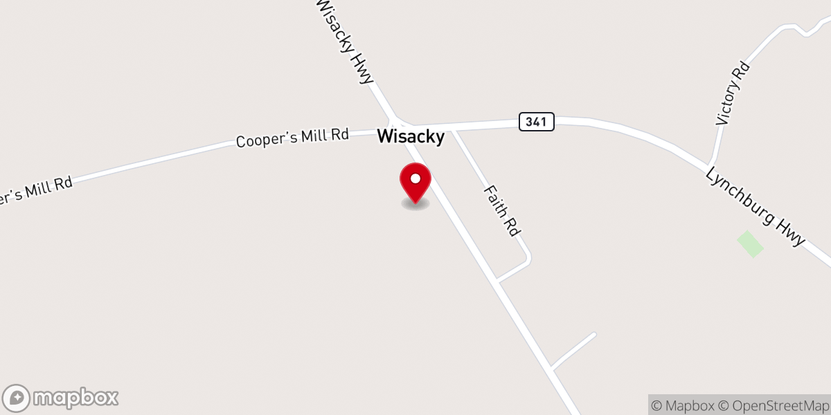 Map showing location of New Zion AME Church