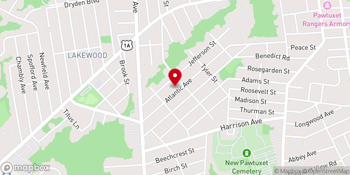 Map showing location of Lakewood Baptist Church