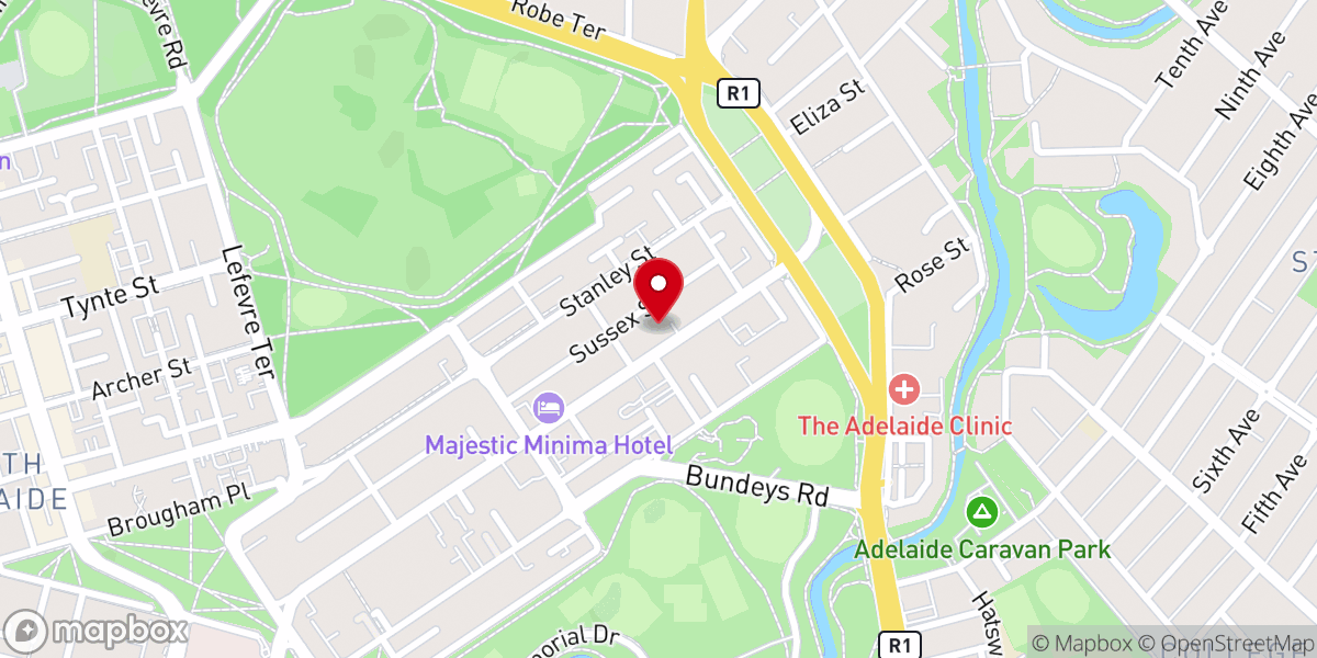 Map showing location of St Cyprian Anglican Church