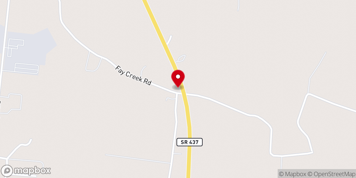 Map showing location of Mullins Chapel African Methodist Episcopal Church