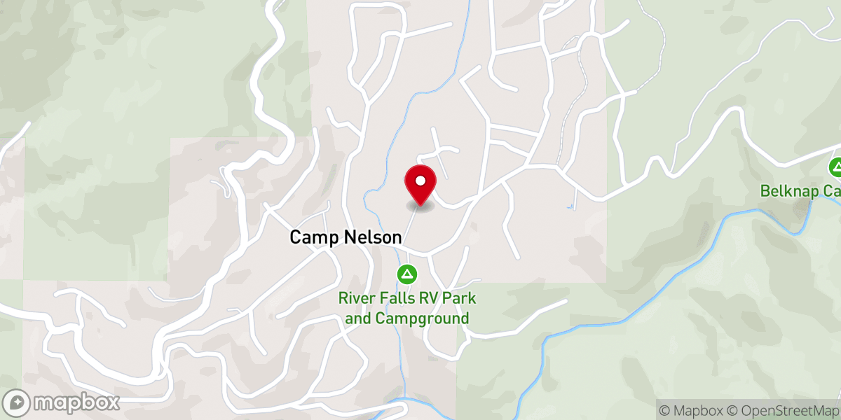 Map showing location of Camp Nelson Community Chapel
