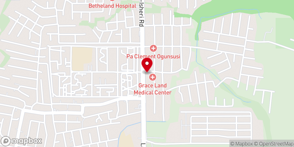 Map showing location of Deeper Life Bible Church Iba Estate District (Iba Group HQ)