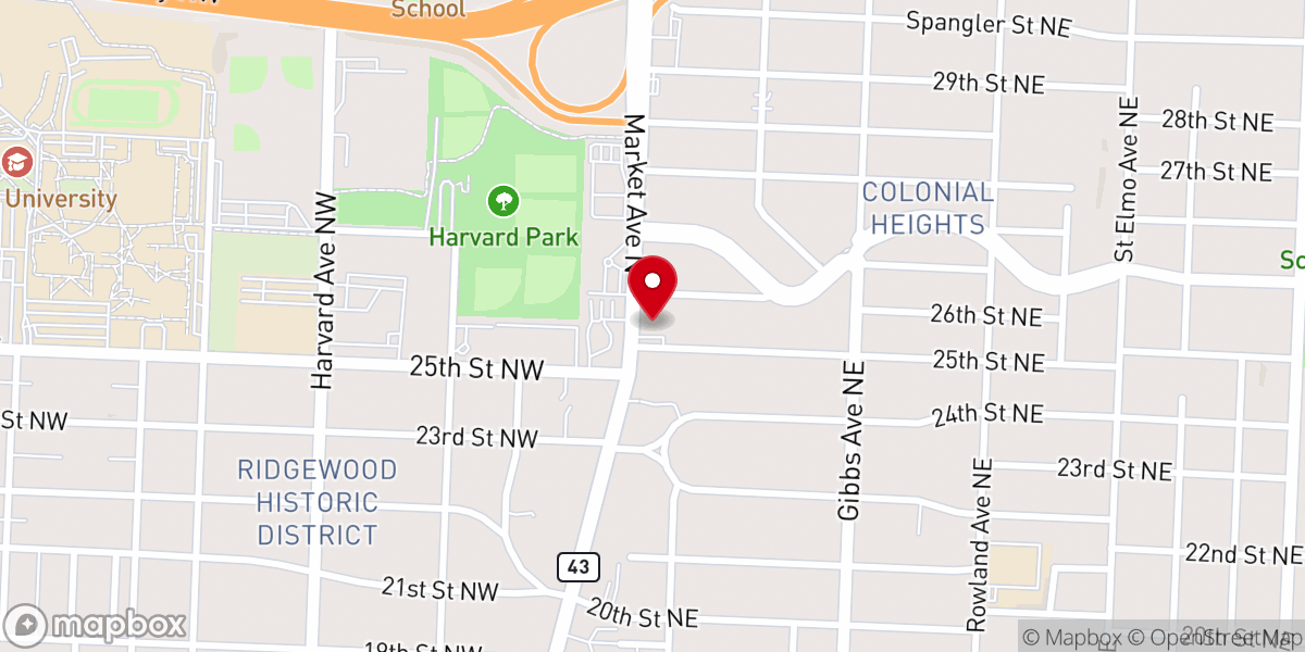 Map showing location of Agudas Achim Congregation