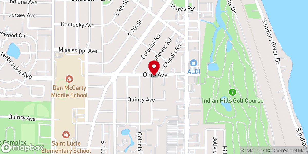 Map showing location of The Outside Church