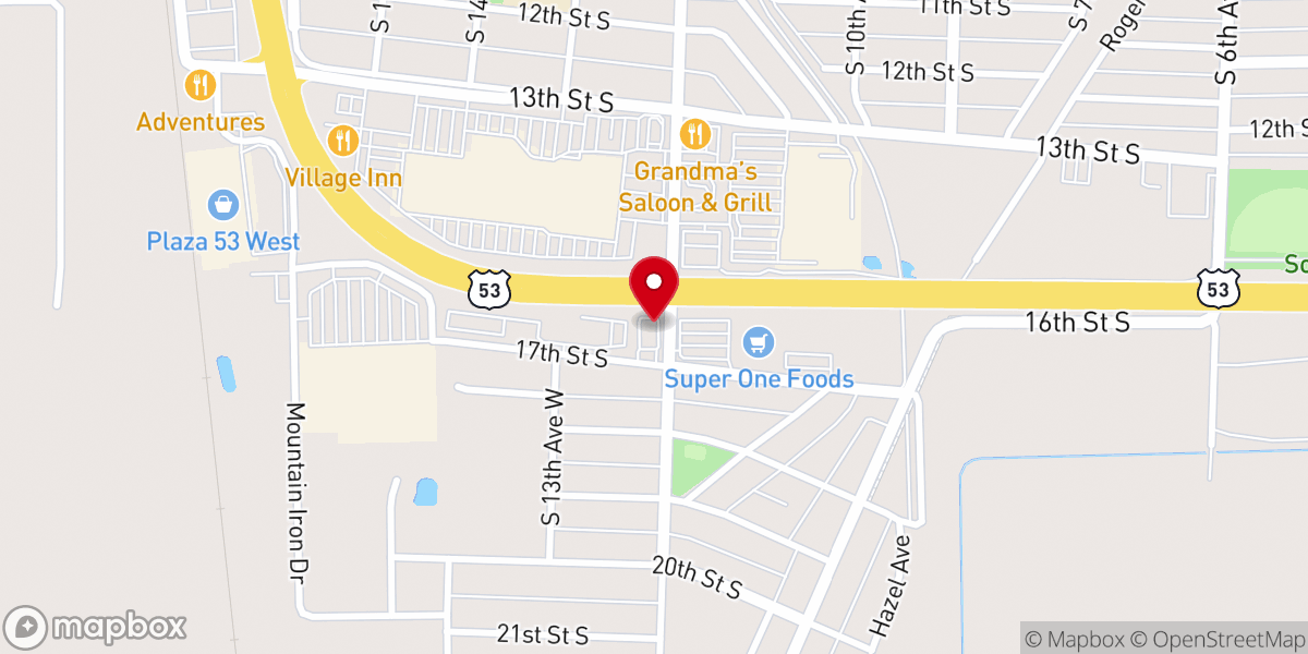 Map showing location of KFC