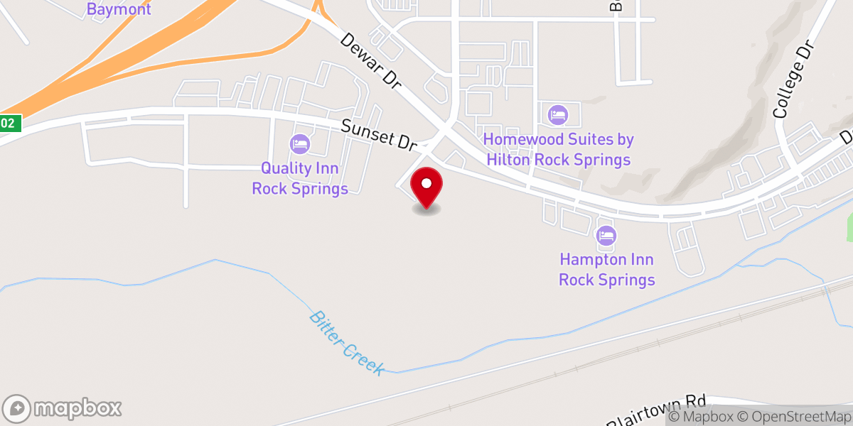 Map showing location of Rock Springs Evangelical Free