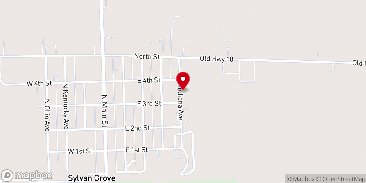 Map showing location of Bethlehem Lutheran Church