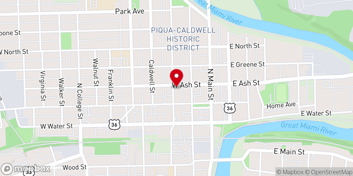 Map showing location of Cyrene AME Church