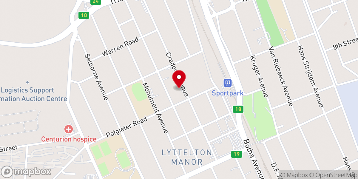 Map showing location of St. Stephen's Anglican Church