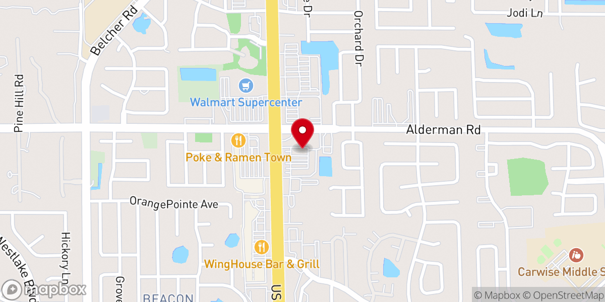 Map showing location of Cabaret Dance Club