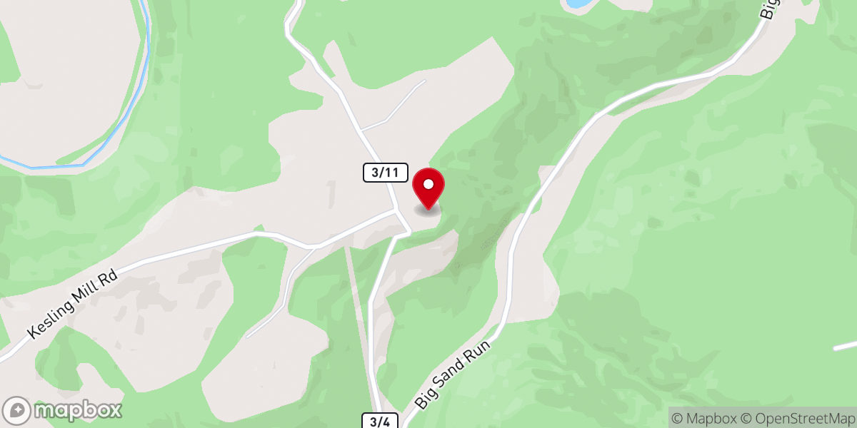 Map showing location of Kesling Community Church