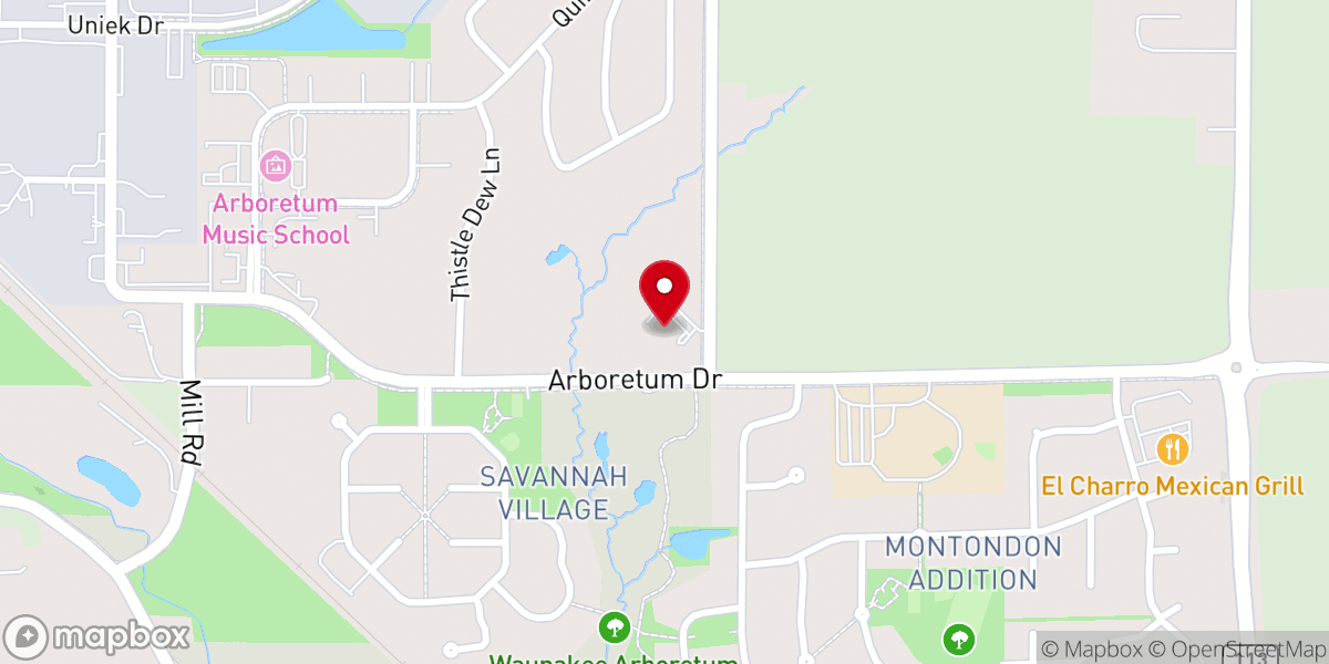 Map showing location of Crossroads United Methodist Church