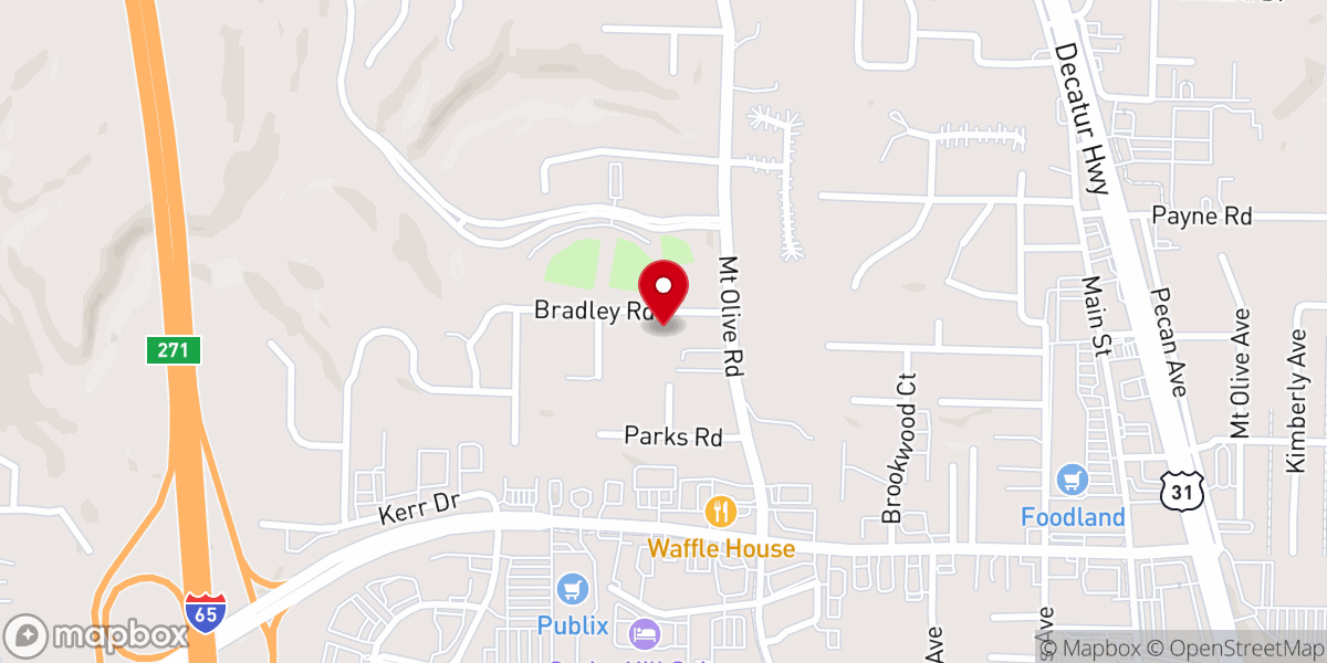 Map showing location of Church Revived Worship Center