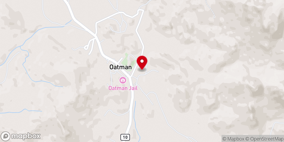 Map showing location of The Little White Church of Oatman