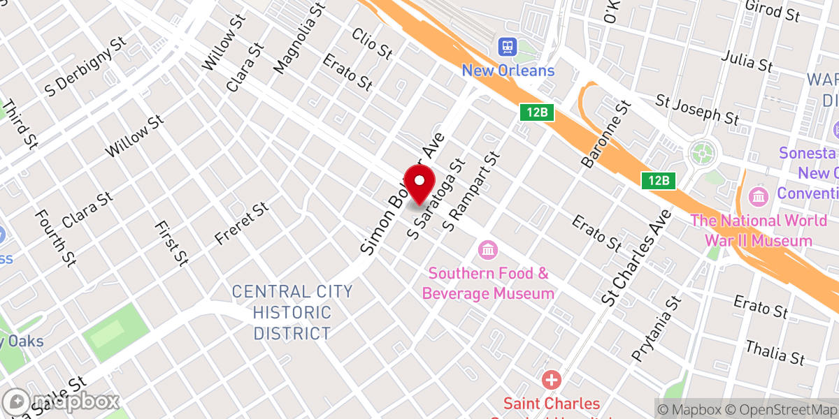 Map showing location of Israelites Baptist Church