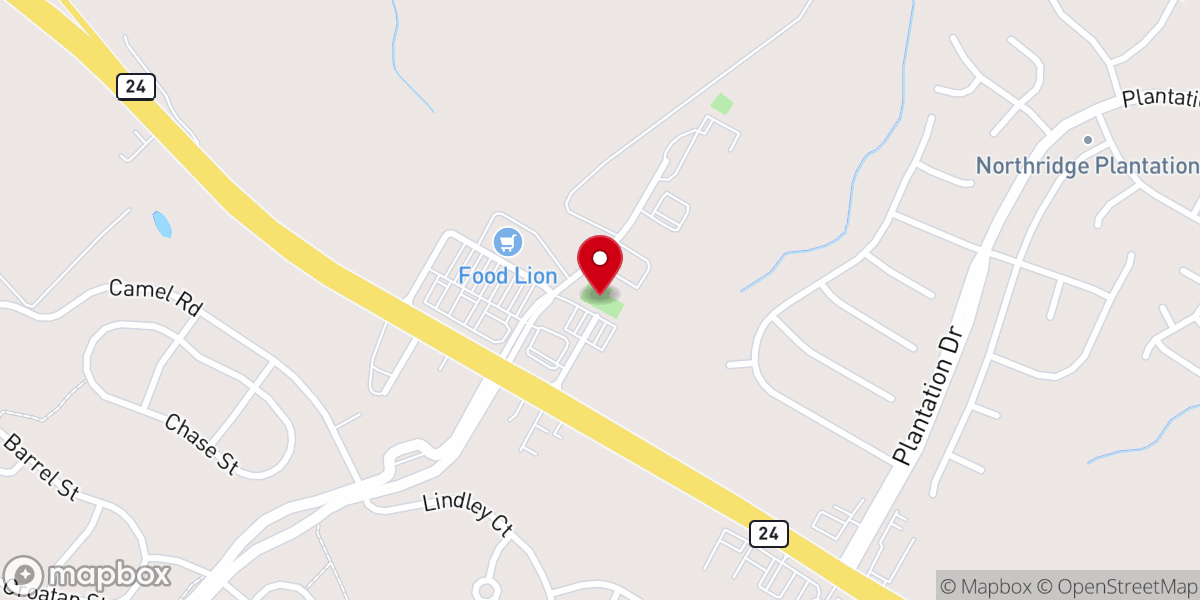 Map showing location of Point Church Fort Bragg