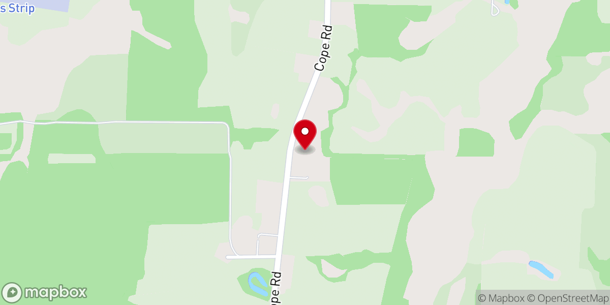 Map showing location of Holmes Creek Church