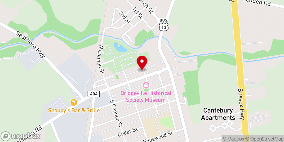 Map showing location of St Mary's Episcopal Church
