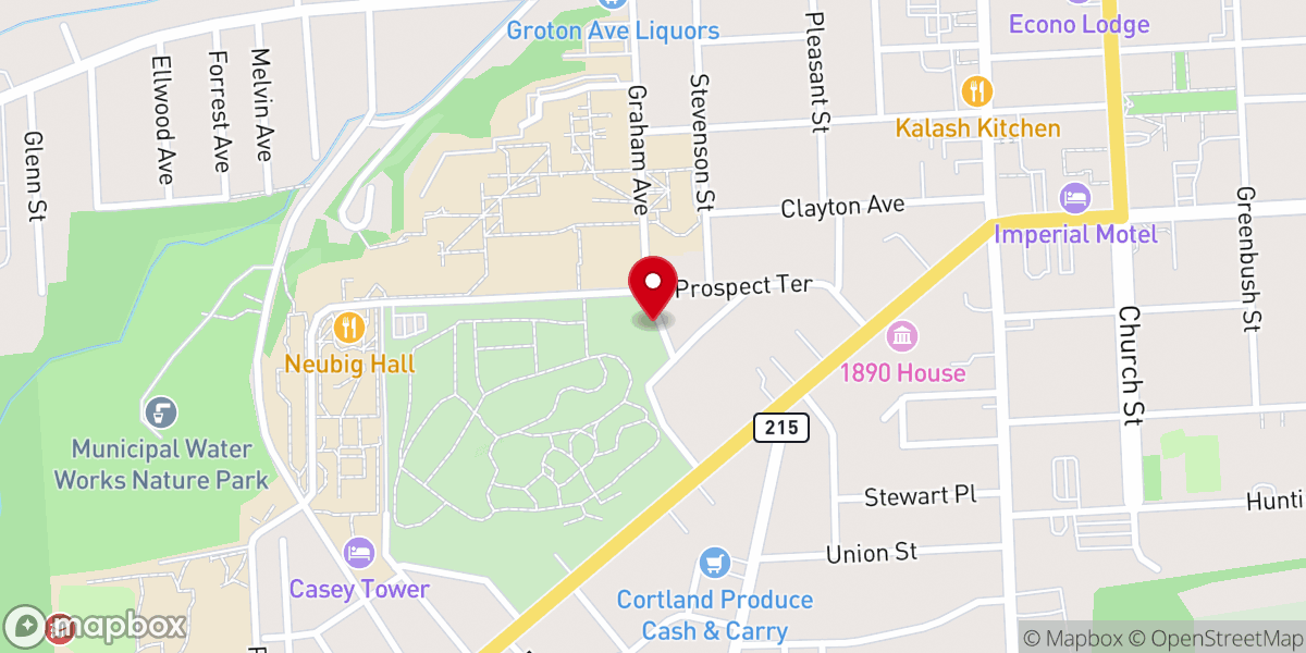 Map showing location of Newman Hall Catholic Center