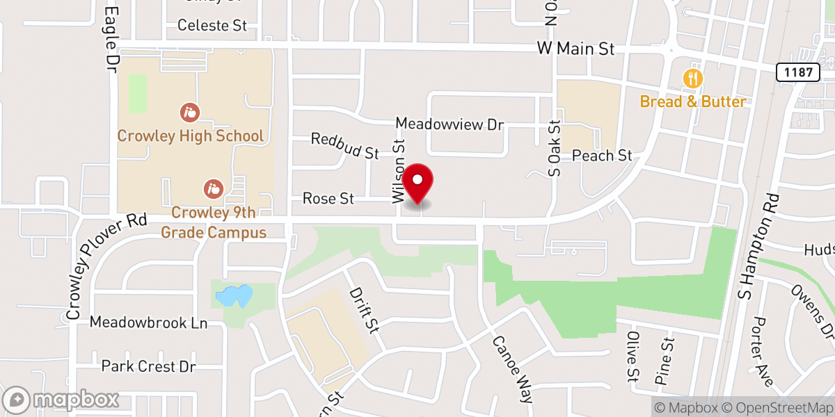 Map showing location of Calvary Baptist Church