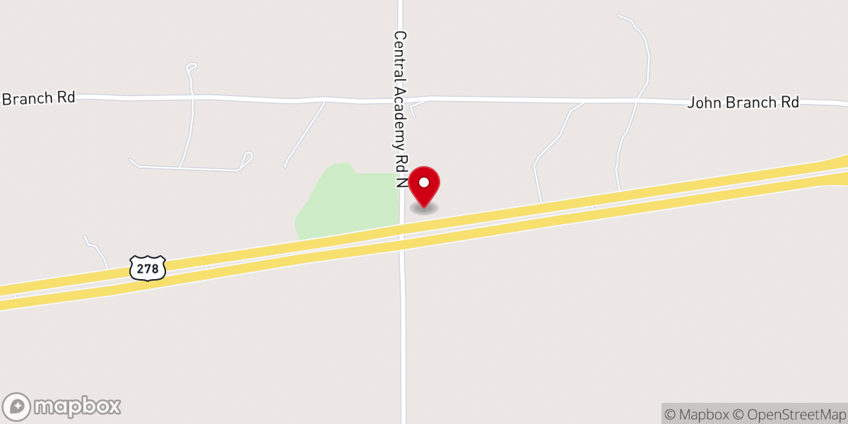 Map showing location of Central Academy Church of Christ