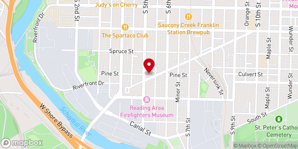 Map showing location of Spanish Pentecostal Church