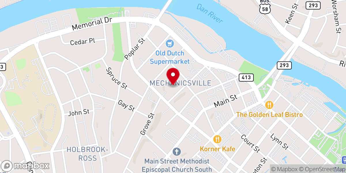 Map showing location of High Street Baptist Church