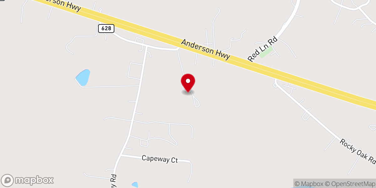 Map showing location of Evergreen Community Church