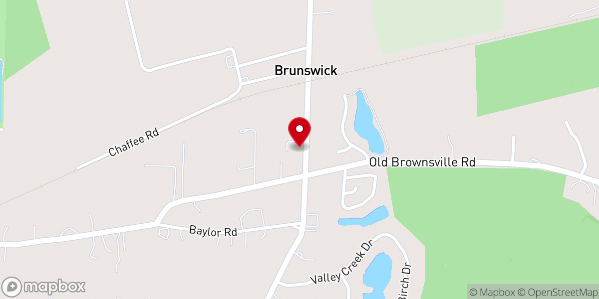 Map showing location of Brunswick Baptist Church