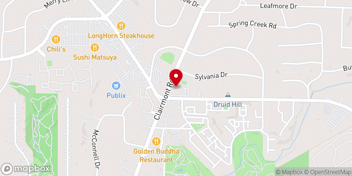 Map showing location of Bridgepoint Church At Toco Hills