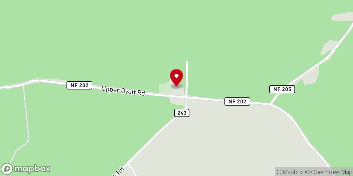 Map showing location of Tiger Creek Missionary Baptist Church