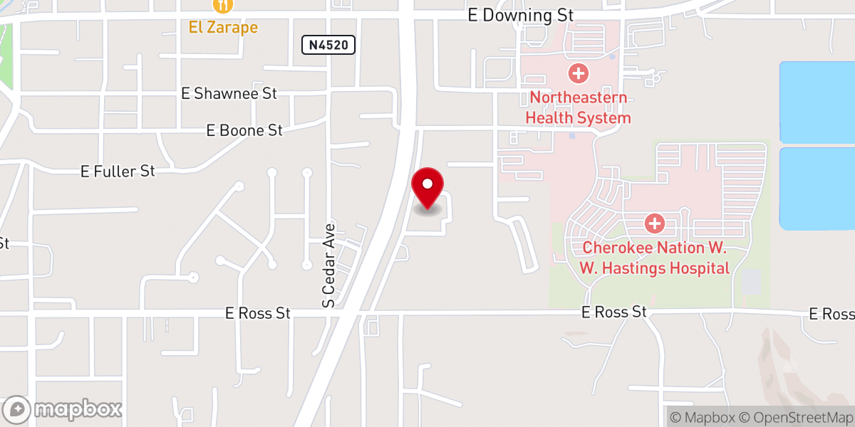 Map showing location of First Baptist Church
