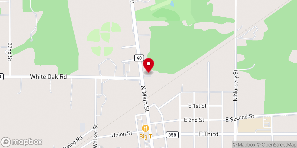 Map showing location of New Community Church