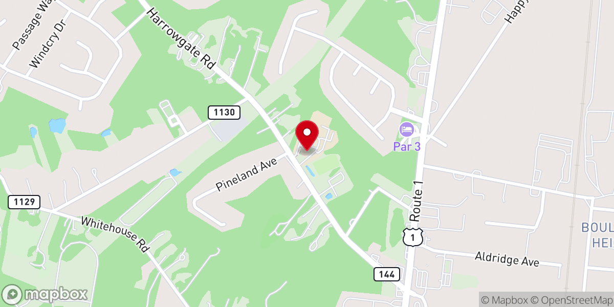 Map showing location of Life Church