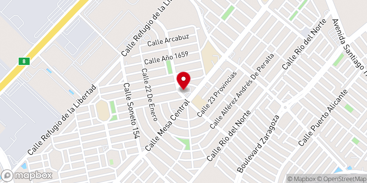Map showing location of San Pedro de Jesús Maldonado Lucero