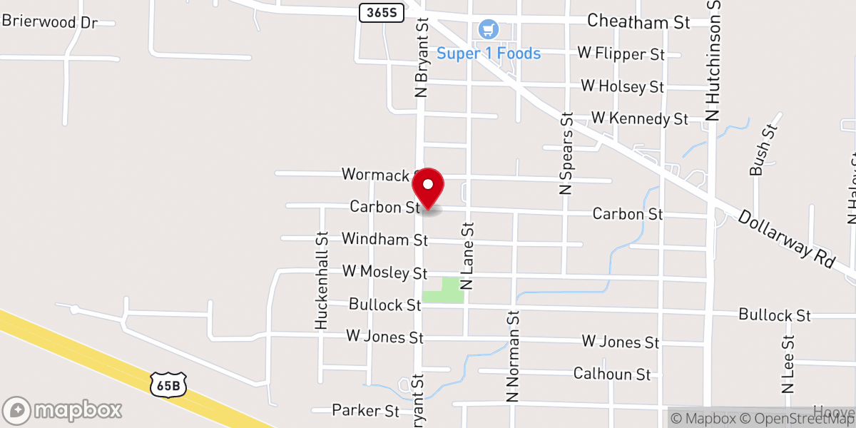 Map showing location of Hope Apostolic Faith Ministries