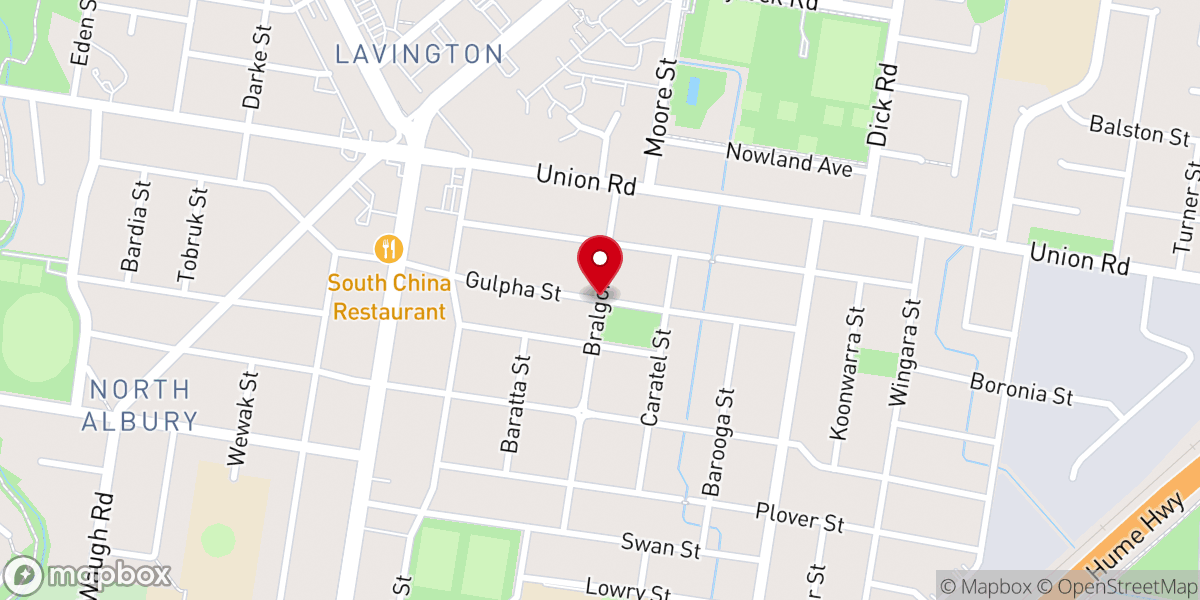 Map showing location of St Mark's Anglican Church