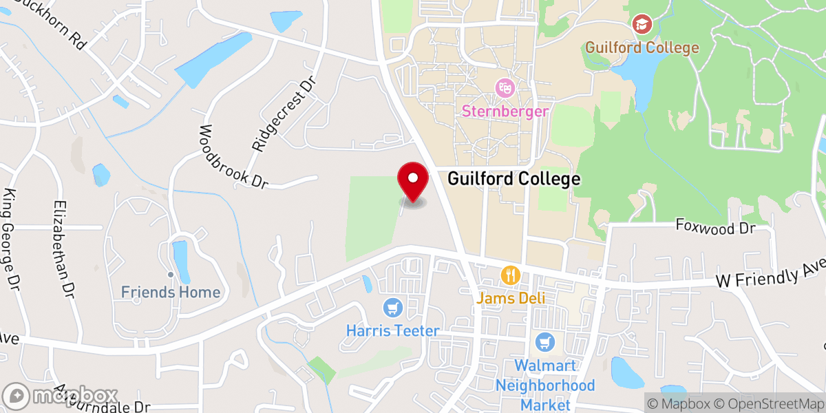 Map showing location of New Garden Friends Meeting